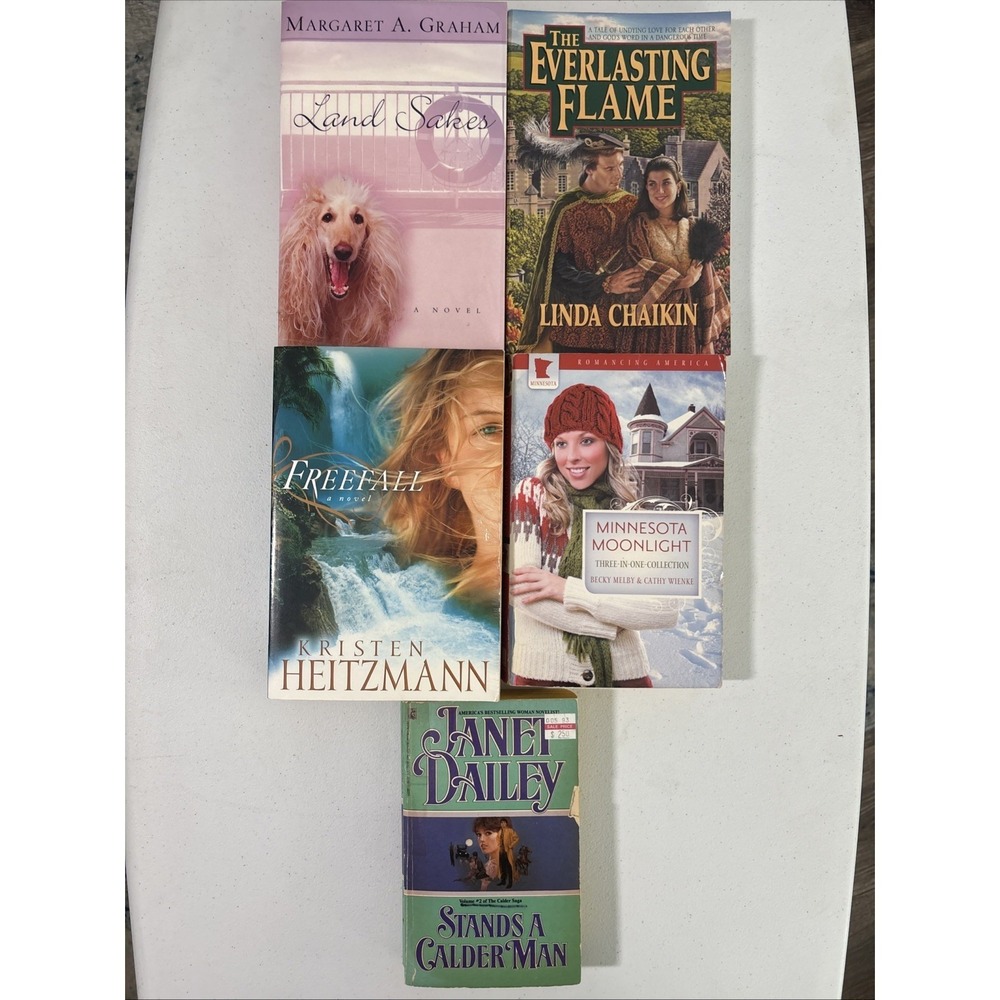 Romance Books Lot of 5 Mixed Authors Paperback Novel Collection 2000s Era